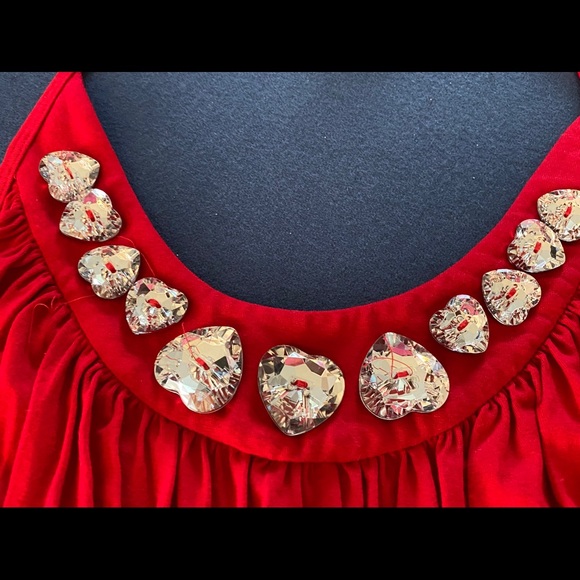 BEBE red heart halter top - Picture 3 of 4